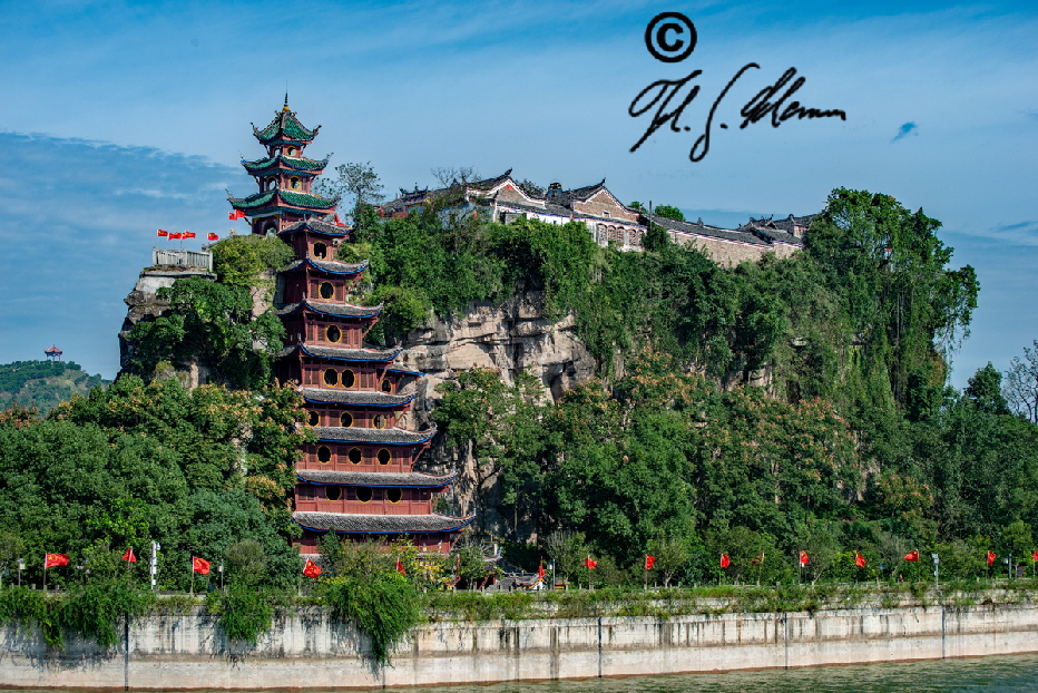 Shibao Zhai (Edelstein Festung) am Yangzi Flu
