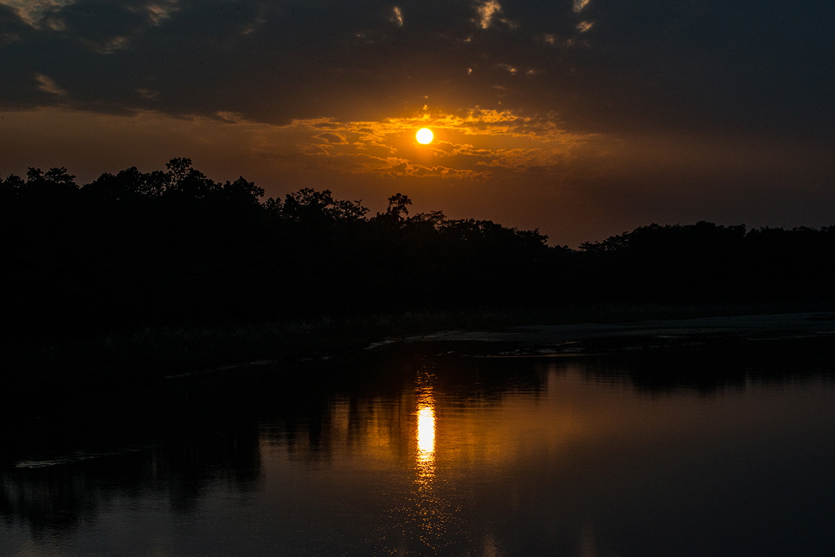 Sonnenuntergang in Chitwan